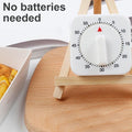 60-Minute Mechanical Wind-Up Cooking Clock With Loud Alarm - No Batteries Requir