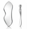 Steel Gua Sha Facial Tools 2 Pack — Face & Body Skin Massage Sculpting Tools, Gi