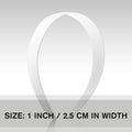 24 PCS White Plastic Headbands, 1 Inch Wide No Teeth Hair Bands for Girls & Wome