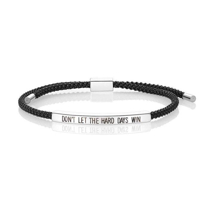 Dont Let The Hard Days Win Bracelet for Women Men, Handmade Braided Adjustable W