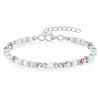 Moonstone Beaded Bracelet for Women - Adjustable Silver Boho Healing Crystal Jew