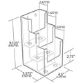 Azar Displays 2 Pc New Clear 3-Tier 6-Pocket Trifold Brochure Holder