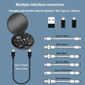 Multi Adapter Cable Kit — 4-in-1 Charging Converter with Card Slot & Phone Holde