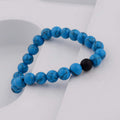 CNLQ Long Distance Bracelets For Lovers Couples Matching Gift Matte Agate 8mm Be