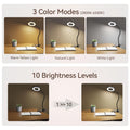 LED Desk Lamp Clip on Light with 3 Color Modes 10 Brightness Ring/Clamp Light 36