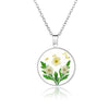 Lily of the valley Pressed Flower Necklace,Personalized Gold Handmade Necklace,M