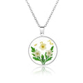 Lily of the valley Pressed Flower Necklace,Personalized Gold Handmade Necklace,M