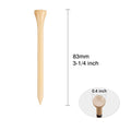 Golf Tees Durable Bamboo Tees 100Pcs 3-1/4" Friendly Biodegradable Material Redu