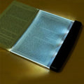 Light for Reading in Bed at Night Clear LED Book Full Page Light Illuminator Pan