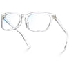 Light Blocking Glasses Square with Anti Computer Glare for Gaming Women and