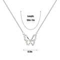 Butterfly Necklace - Rhinestone Pendant Necklaces for Women Butterflies Charm Je