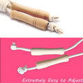 Jump Rope for Kids - Wooden Handle - Adjustable Cotton Braided Fitness Skipping