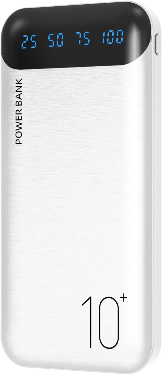 Portable Charger Slim External Battery Pack With 2 Usb 2.4A Outputs And