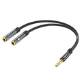 Headphone Mic Splitter Adapter - [1 Male To 2 Female] Headset Splitter Pc Gaming