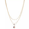 Style and Co Gold-Tone and Stone Layered Pendant Necklace