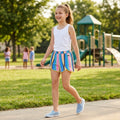Epic Threads Big Girls Striped Challis Shorts, Lemon Zest Size Medium