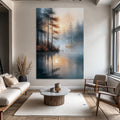 Misty Lake Wall Art