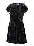 Epic Threads Little Girls Ruffled Velvet Dress, Size 6X