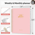 Planner, Weekly and Monthly Calendar Planner, January 2026-December 2026, D