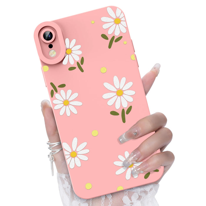 with iPhone XR Phone Case, Fashion Flower Pattern Design Girls Women