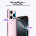 16 Pro Case 6.3", Slim Liquid Silicone 3 Layers Soft Gel Rubber Shockproof Prote