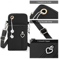 Crossbody Wallet Phone Bag, Nylon Cell Phone Purse, Travel Crossbody Bag C