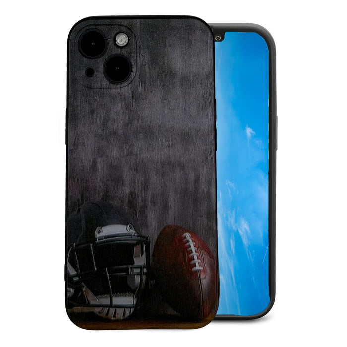 with iPhone 14 Case Sports Cool Funny Rugby Design Shockproof Soft Si