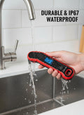 Read Meat Thermometer 0.5s — Auto-Rotate LCD, IP67 Waterproof, ±0.5°F Accuracy f