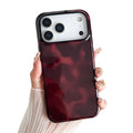 17 Pro Max Case, Chic Amber Tortoise Shell Brown Print Leopard, Soft Tpu And Har