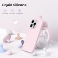 16 Pro Case 6.3", Slim Liquid Silicone 3 Layers Soft Gel Rubber Shockproof Prote