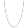 Silver Tone Wheat Chain Necklace for Men, 2.5mm Mens Chain Necklaces, Stainless