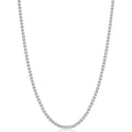 Silver Tone Wheat Chain Necklace for Men, 2.5mm Mens Chain Necklaces, Stainless