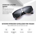 Sunglasses Womens, Aviator Sunglasses for Women Men, Retro 70s Shades