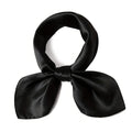 Silk Feeling Scarf, 35'' Square Retro Soild color Satin Headband Scarf for
