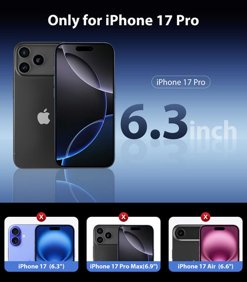 17 Pro Case Clear [Not-Yellowing] [Military-Grade Drop Protection] Shockproof Pr