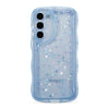 Samsung Galaxy S23 5G Clear Case - Cute Curly Wave Star Glitter Shockproof Cover 6.1 inch