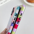 & Colorful Checkered iPhone 16 Case (6.1") - Shockproof & Stylish Protection