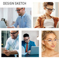 Square Blue Light Blocking Glasses - Clear Computer & Gaming Glasses for
