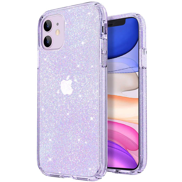 with iPhone 11 Case, Clear Glitter Sparkle Bling Anti-Scratch Shockpr