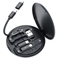 Multi Adapter Cable Kit — 4-in-1 Charging Converter with Card Slot & Phone Holde