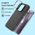 Case Iphone 13 & Iphone 14, Black Case Anti-Fingerprint Protective Bumper Matte