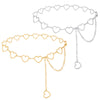 Heart-Shape Chain Belts for Women,Adjustable Waist Chain Hollow-Design Body