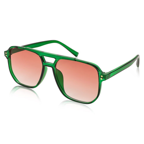 Square Aviator Sunglasses Women Men 70s Vintage Trendy Plastic Frame Sun G