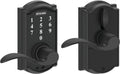 SCHLAGE Touch Camelot Lock with Accent Lever (Matte Black) FE695 CAM