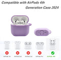 Cover For Airpods 4Th Generation Charging Case, Soft Silicone Cases With Cute Fl