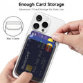 Wallet Clear Compatible with Magsafe Wallet, Slim Thin Translucen