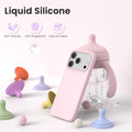 17 Pro Case 6.3", Slim Liquid Silicone 4 Layers Full Covered Soft Gel Rubber Sho