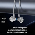 Wireless Neckband Earphones with LED BT5.3 20H Play time Water Resistant Noise C
