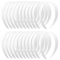 24 PCS White Plastic Headbands, 1 Inch Wide No Teeth Hair Bands for Girls & Wome