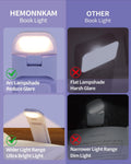 Book Reading Light, Rechargeable Clip on Booklight, Eye Caring 3 Color Temperatu